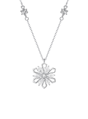 旋转雪花/纯银项链/送女友