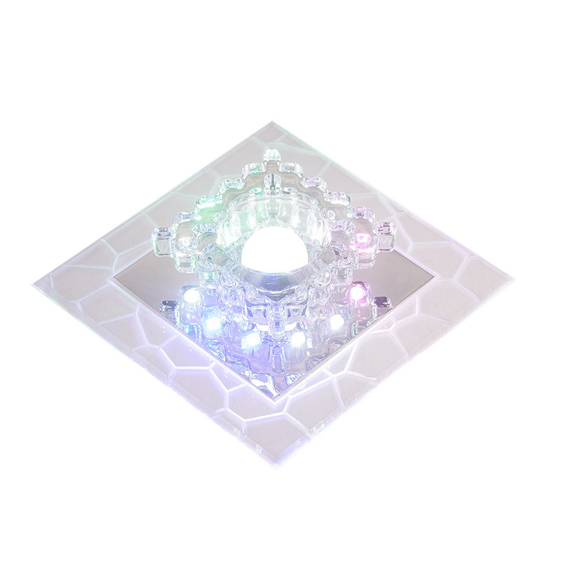 led正方进门玄关七彩变光过道灯
