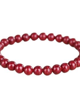 天然朱砂手串高透晶体砂手链