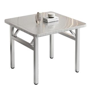 不锈钢折叠桌餐桌家用宿舍出租房吃饭桌写字学习桌摆摊便携小方桌