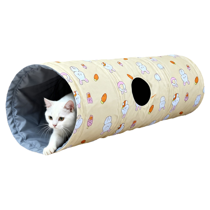 夏天降温神器!猫咪趣味冰垫隧道