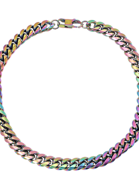 fourpin淬火炫彩欧美高街古巴链