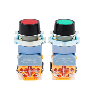 LA39-11D 带灯自复位启动按钮开关 红绿黄220V 380V