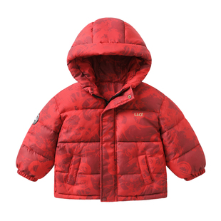 男童新年款棉服外套冬装小童棉袄2025新款童装儿童宝宝冬季棉衣潮