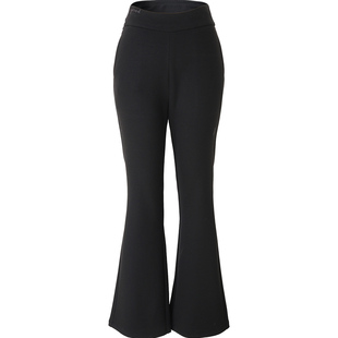 【早八神裤】娅丽达针织弹力羊毛喇叭裤女2025秋新款休闲微喇裤子