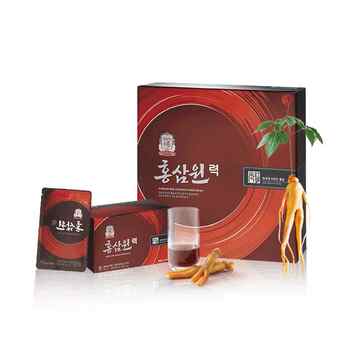 正官庄韩国6年根高丽参红参滋补元力浓缩液大礼盒50ml*60包保税实付350.1元到手包邮