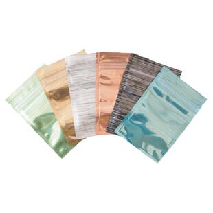 彩色拉丝阴阳自封袋耳环发夹首饰包装袋卡片迷你密封小袋子定制