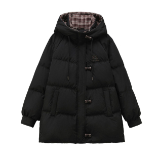 加肥加大码羽绒服女中长款胖mm200斤冬装240宽松韩版连帽鸭绒外套