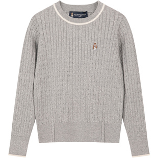 暇步士童装儿童线衣25秋冬新品男童休闲保暖线衣内搭女童套头毛衣