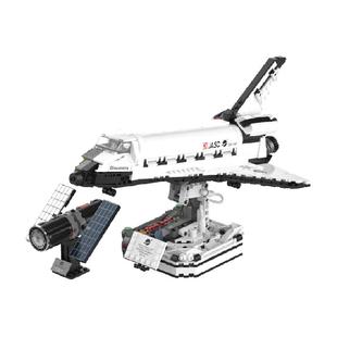 JAKI积木破晓计划中国航天飞机拼装模型科教益智男孩子生日礼物