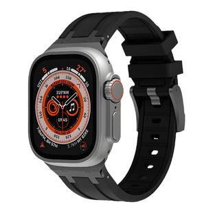 ERFG适用AppleWatch Ultra3代表带苹果S11手表橡树液态S10柔软硅胶运动iwatch9透气潮流个性SE男高级49mm腕带