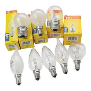 佛山照明FSL白炽灯泡钨丝可调光磨砂透明蜡烛E27E14螺口灯泡230v