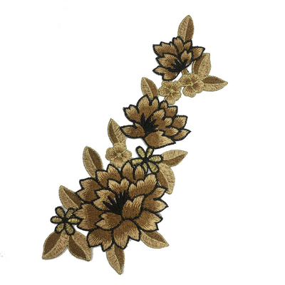 水溶刺绣布贴莲花荷花花朵