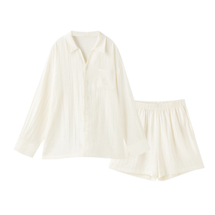 【刘亦菲同款】猫人水光丝柔光家居服女睡衣秋春夏2026新款可外穿