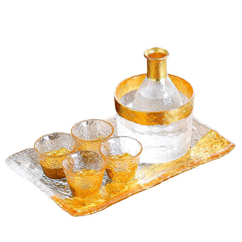 清酒杯金箔酒具套装白酒分酒器