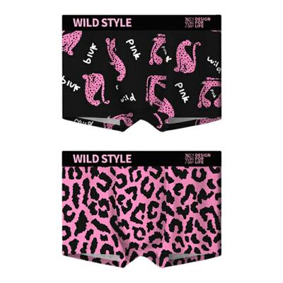 男士内裤豹纹冰丝透气卡通四角裤