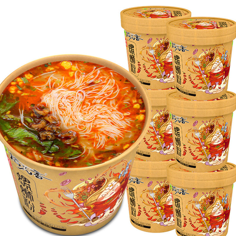 稻花香珍品螺蛳粉冲泡型方便速食螺丝方便面米线螺狮酸辣粉6桶装