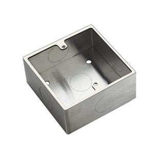 不锈钢开关插座86型明装底盒地插通用墙壁面板暗盒铁盒铝合穿线盒