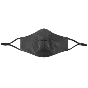 泽塔体系 暗黑先锋哥特黑色十字架真皮口罩男女个性小众朋克机车