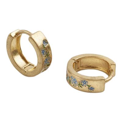 Fable勿忘我珐琅彩迷你耳圈高级感原创设计耳饰礼物送女友