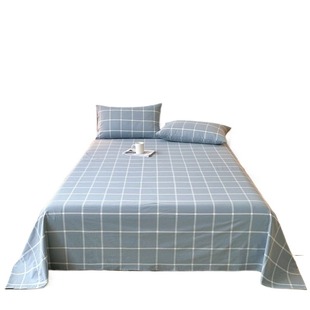 全棉水洗棉床单单件100纯棉被单枕套三件套学生宿舍单人简约床单