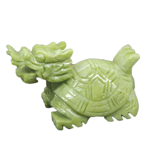 天然玉石龙龟摆件龙头龟客厅办公室玄关装饰青玉礼品玉雕工艺品