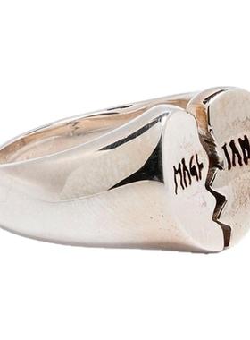 小众设计款破碎爱心尾戒镀银