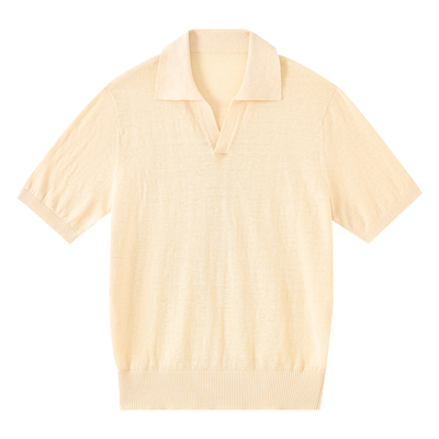Acmecultum28支亚麻短袖POLO衫
