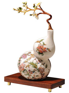 新中式陶瓷葫芦招财乔迁摆件