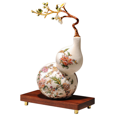 新中式陶瓷葫芦招财乔迁摆件