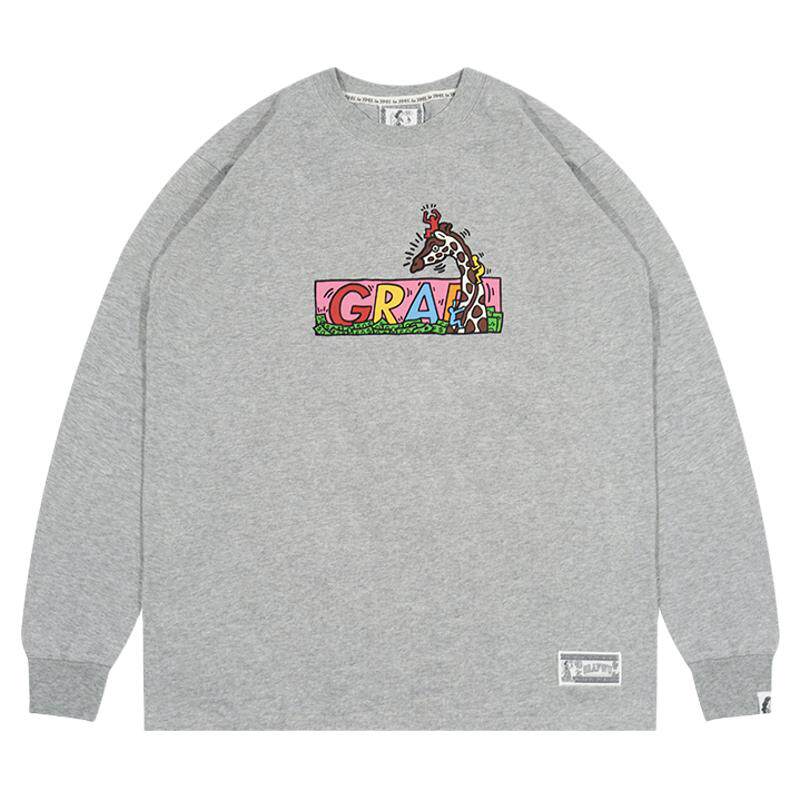 GRAF原创品牌【致敬艺术家】KeithHaring波普风格卡通重磅T恤长袖
