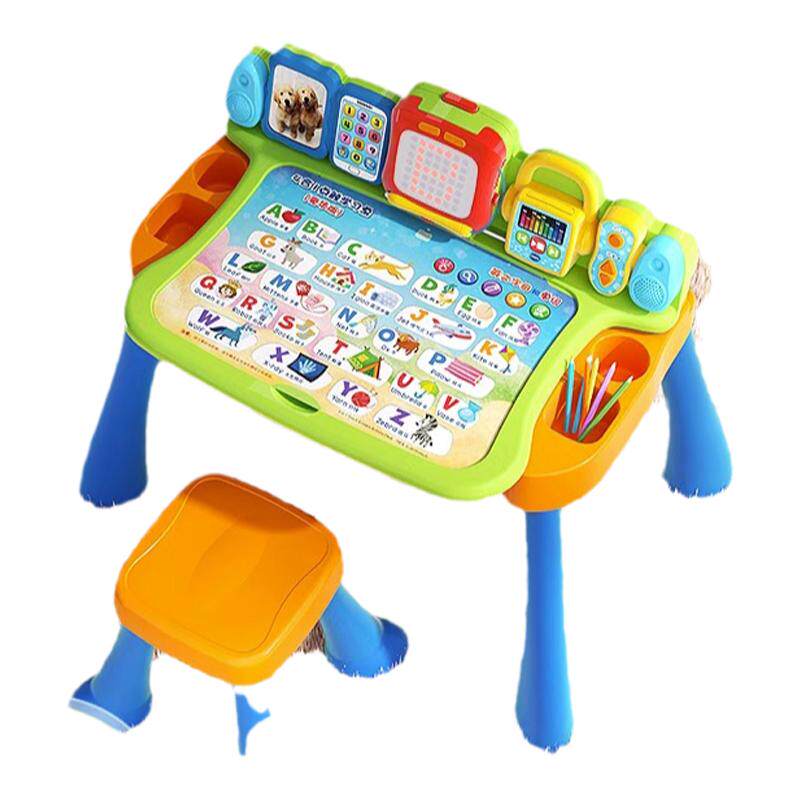 vtech伟易达四合一学习桌豪华版早教机益智多功能游戏桌儿童玩具