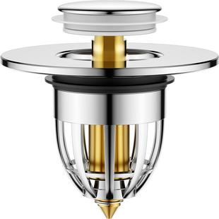 洗手盆漏水塞面盆脸水池弹跳塞芯通用下水器配件按压式防返臭神器