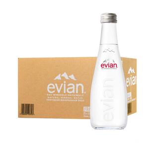 evian依云矿泉水330/500ml整箱玻璃瓶进口高端天然弱碱性饮用水
