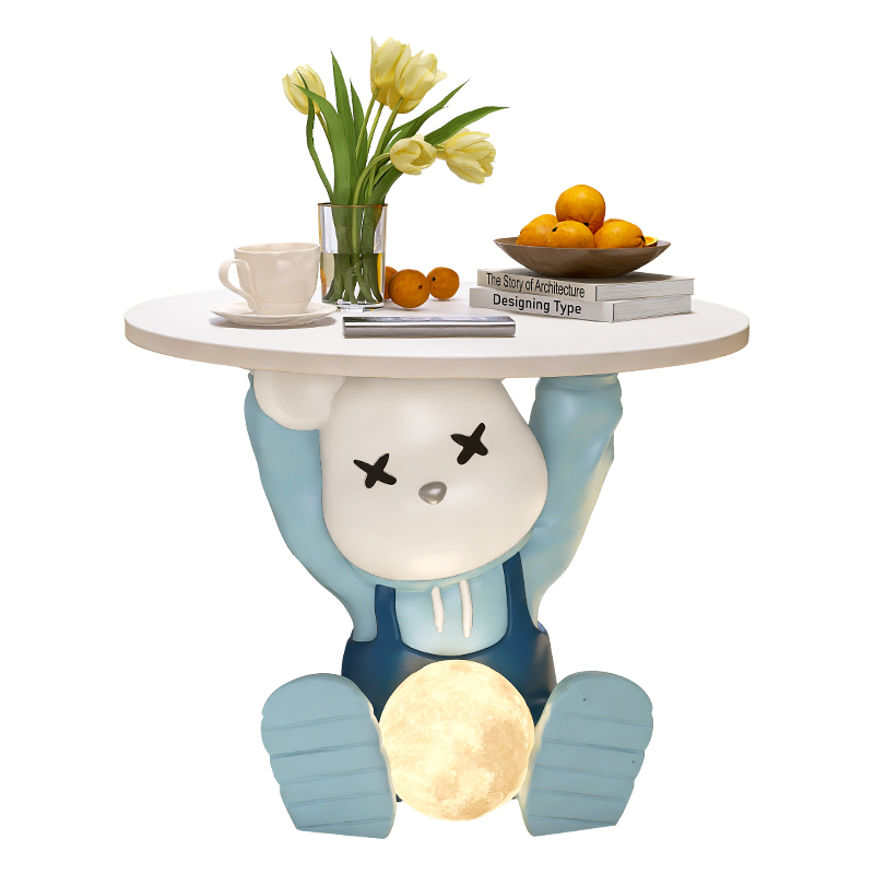 暴力熊床头柜一体灯卧室儿童房男女孩房储物柜床边柜卡通置物边几