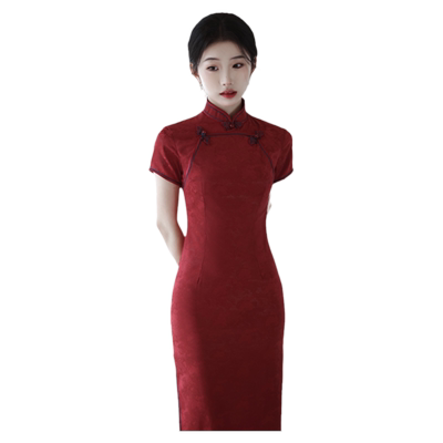 流苏披肩旗袍敬酒服订婚复古风