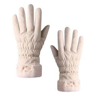 手套冬季女士保暖韩版触屏骑行电动车东北防寒加绒加厚防风棉手套