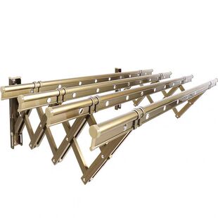 金牛阳台窗外伸缩晾衣架户外推拉晒衣架折叠晾衣杆室外凉衣架晒架