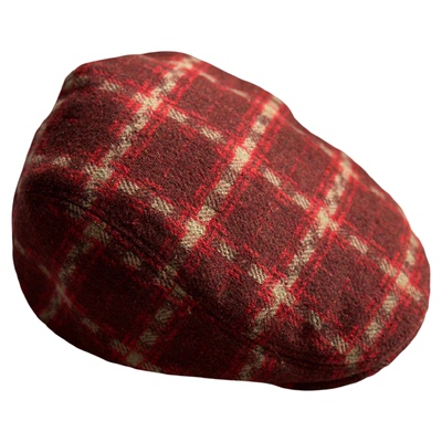 HELLOTREE正品格纹毛呢前进帽