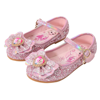 Maoergang/猫尔港女童爱莎公主鞋春秋新款儿童小女孩软底水晶鞋子
