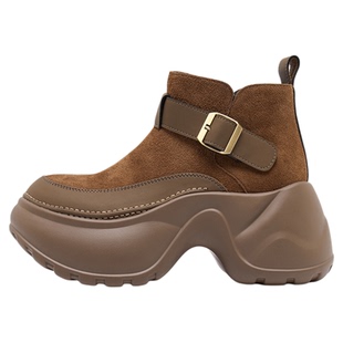 【孟子义同款】LeeCooper7CM美拉德短靴女2025复古增高切尔西靴子