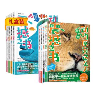 震撼之书动物原来这么大第一辑+第二辑 海洋生物海陆空动物百科全书大百科全套原来动物这么大科普类书籍小学生科普绘本正版书籍