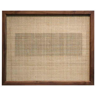 配电箱装饰画免打孔玄关墙上电表箱遮挡盒樱桃实木原木风竖款定制