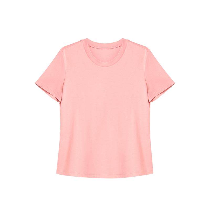Yifini/易菲多彩桑蚕丝圆领短袖T恤女装夏装新款宽松纯色百搭上衣