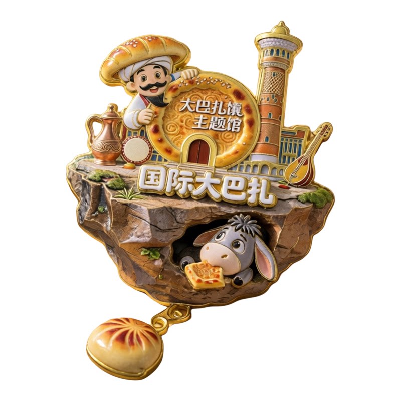 新疆特色3D立体浮雕金属冰箱贴
