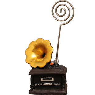 便签夹子可爱便条贴留言夹照片夹标签架立式复古桌面举牌迷你摆件