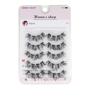 美式纽约早安辣妹假睫毛一片式黑棉线梗轻欧美仿妆毛绒绒凌乱混血