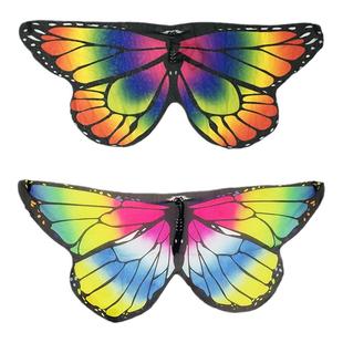 新款幼儿园儿童丝绸涤纶软翅膀精灵蝴蝶翅膀男女装扮舞台表演道具