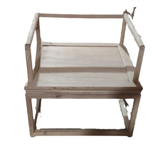 新中式实木圈椅白茬北榆木扶手椅围椅官帽椅白胚太师椅禅椅休闲椅