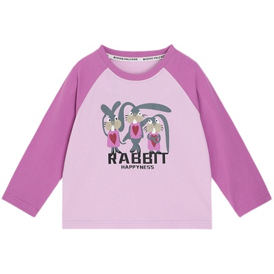 女童春季新款卡通圆领T恤